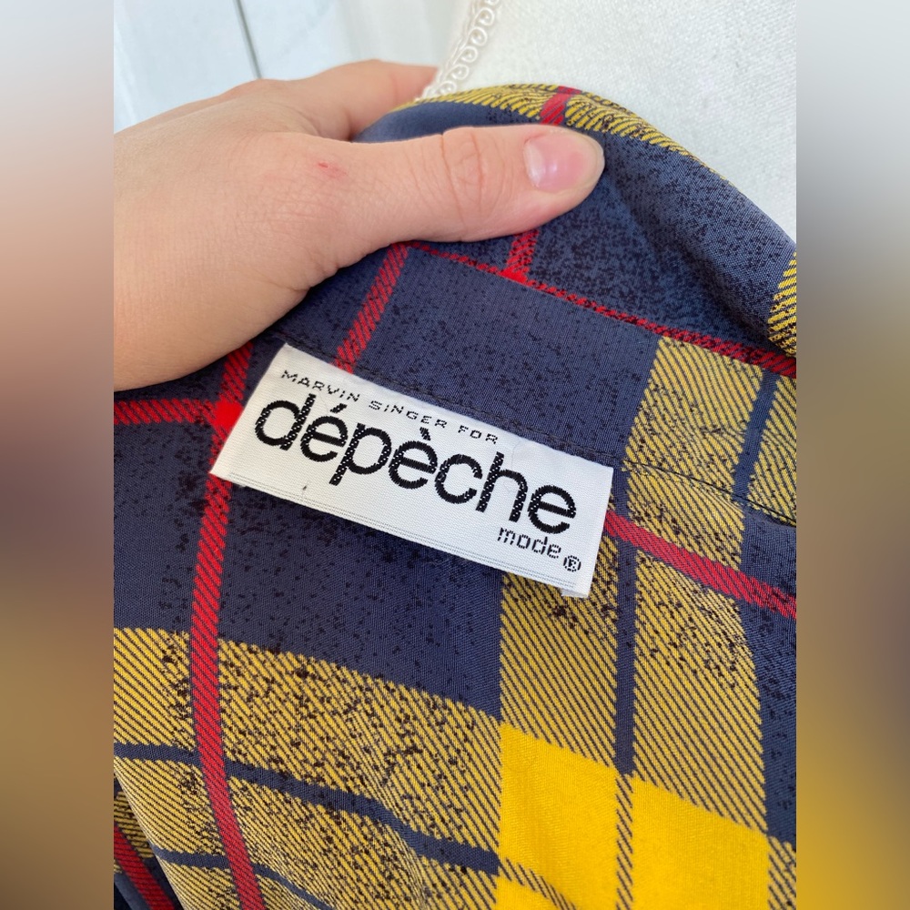 1980s/90s Vivienne Westwood Style Marvin Singer for Depeche Mode Drop Waist Dres - Picture 9 of 9